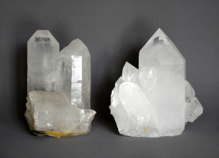 Pair Of Natural Rock Crystal Formations, Natural Crystal Lamps