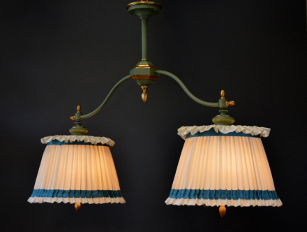 Post impressionisme moeilijk Vaderlijk Verlichting | Groen en goud custom biljard stijl hanglamp - Empel  Collections
