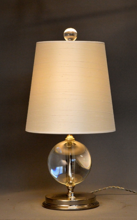 Small Single Crystal Sphere Table Lamp, Small Sphere Table Lamp