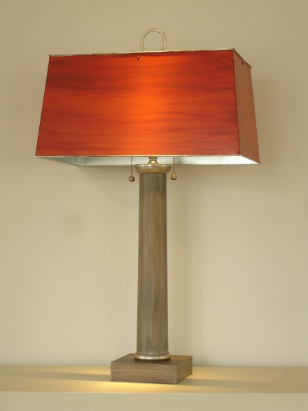 Table Lamp Modern Doric Column, Burnt Orange Table Lamps