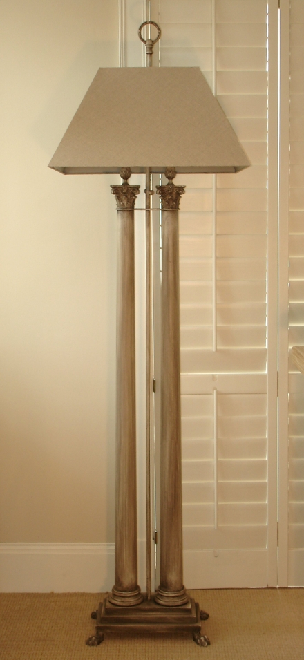 Double Column Corinthian Floor Lamp, Column Style Floor Lamps