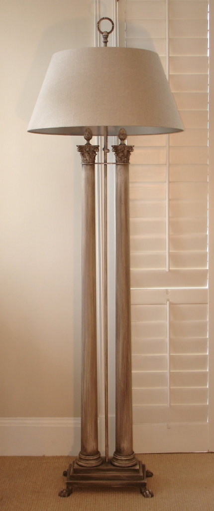 Corinthian column shop floor lamp