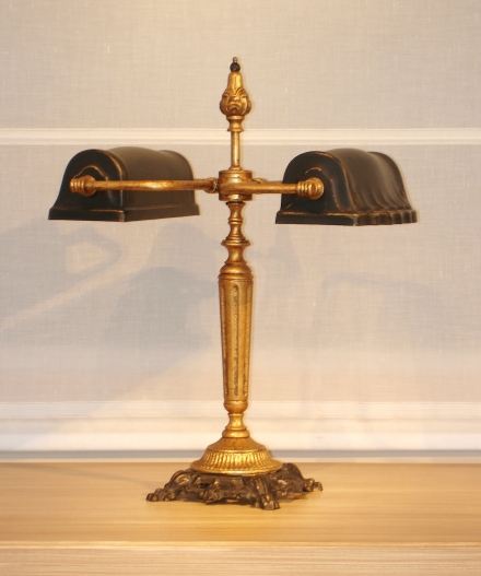 Double shade table sales lamp