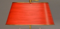 Ovale lampenkap messing rood